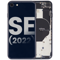 Back Housing W/ Small Components Pre-Installed For iPhone SE (2022) (Used OEM Pull: Grade B) (Midnight)