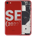 Back Housing W/ Small Components Pre-Installed For iPhone SE (2022) (Used OEM Pull: Grade C) (Red)