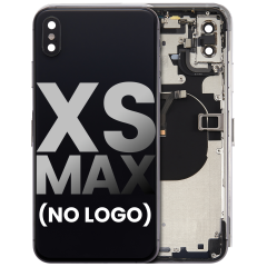Back Housing With Small Components Pre-Installed For iPhone XS Max (No Logo) (Aftermarket Plus) (Space Gray)