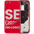 Back Housing W/ Small Components Pre-Installed For iPhone SE (2020) (No Logo) (Aftermarket Plus) (Red)