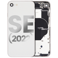 Back Housing W/ Small Components Pre-Installed For iPhone SE (2022) (Used OEM Pull: Grade A) (Starlight)