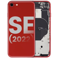 Back Housing W/ Small Components Pre-Installed For iPhone SE (2022) (Used OEM Pull: Grade A) (Red)