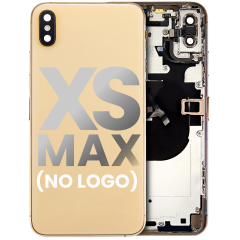 Back Housing With Small Components Pre-Installed For iPhone XS Max (No Logo) (Aftermarket Plus) (Gold)