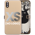 Back Housing With Small Components Pre-Installed For iPhone XS (No Logo) (Aftermarket Plus) (Gold)