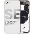 Back Housing W/ Small Components Pre-Installed For iPhone SE (2022) (Used OEM Pull: Grade C) (Starlight)