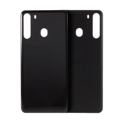 Back Cover Glass For Samsung Galaxy A21 (A215 / 2020) (Service Pack) (Black)