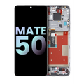 OLED Assembly With Frame For Huawei Mate 50 (Genuine OEM) (Silver)