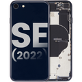 Back Housing W/ Small Components Pre-Installed For iPhone SE (2022) (Used OEM Pull: Grade C) (Midnight)