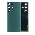 Back Cover Glass With Camera Lens For Samsung Galaxy S22 Ultra (Service Pack) (Green)