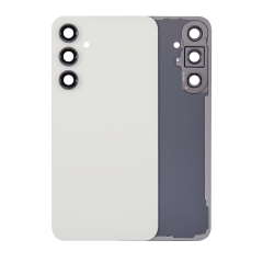 Back Cover Glass With Camera Lens For Samsung Galaxy S23 FE 5G (Aftermarket Plus) (Cream)