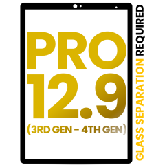 Front Glass For iPad Pro 12.9" 3rd Gen (2018) / 4th Gen (2020) (All Colors) (Glass Separation Required)