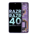 Main OLED Assembly With Frame For Motorola Razr 2023 / Razr 40 (XT2323 / 2023) (Genuine OEM) (Grape Compote)