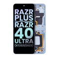Inner OLED Assembly With Frame For Motorola Moto Razr Plus 2023 / Razr 40 Ultra (XT2321 / 2023) (Genuine OEM) (Glacier Blue)