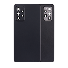 Back Cover Glass For Samsung Galaxy A72 (A725 / 2021) (Aftermarket Plus) (Awesome Black)