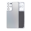Back Cover Glass With Camera Lens For Samsung Galaxy S21 Ultra (Service Pack) (Phantom Silver)