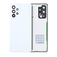 Back Cover Glass With Camera Lens For Samsung Galaxy A53 5G (A536 / 2022) (Service Pack) (White)