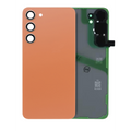 Back Cover Glass With Camera Lens For Samsung Galaxy S24 Plus (Service Pack) (Sandstone Orange)
