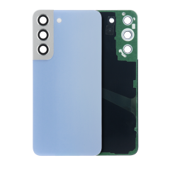 Back Cover Glass With Camera Lens For Samsung Galaxy S22 Plus (Service Pack) (Sky Blue)