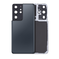 Back Cover Glass With Camera Lens For Samsung Galaxy S21 Ultra (Service Pack) (Phantom Navy)