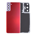 Back Cover Glass With Camera Lens For Samsung Galaxy S21 Plus (Service Pack) (Phantom Red)