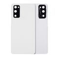 Back Cover Glass With Camera Lens For Samsung Galaxy S20 FE 5G (Aftermarket Plus) (Cloud White)