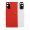 Back Cover Glass With Camera Lens For Samsung Galaxy S20 FE 5G (Aftermarket Plus) (Cloud Red)