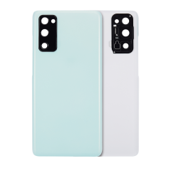 Back Cover Glass With Camera Lens For Samsung Galaxy S20 FE 5G (Aftermarket Plus) (Cloud Mint)