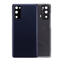 Back Cover Glass With Camera Lens For Samsung Galaxy S20 FE 5G (Aftermarket Plus) (Cloud Navy)