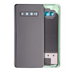 Back Cover Glass With Camera Lens For Samsung Galaxy S10 Plus (Service Pack) (Prism Black)