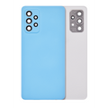 Back Cover Glass With Camera Lens For Samsung Galaxy A72 (A725 / 2021) (Service Pack) (Blue)
