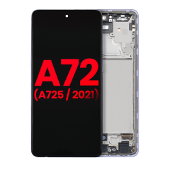 OLED Assembly With Frame For Samsung Galaxy A72 (A725 / 2021) (Aftermarket Plus) (Awesome Violet)