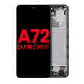 OLED Assembly With Frame For Samsung Galaxy A72 (A725 / 2021) (Aftermarket Plus) (Awesome Black)