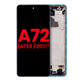 OLED Assembly With Frame For Samsung Galaxy A72 (A725 / 2021) (Aftermarket Plus) (Awesome Blue)