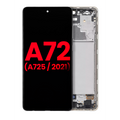 OLED Assembly With Frame For Samsung Galaxy A72 (A725 / 2021) (Aftermarket Plus) (Awesome White)