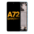 OLED Assembly With Frame For Samsung Galaxy A72 (A725 / 2021) (Refurbished) (Awesome Blue)