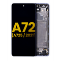 OLED Assembly With Frame For Samsung Galaxy A72 (A725 / 2021) (Refurbished) (Awesome Violet)