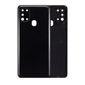Back Cover Glass With Camera Lens For Samsung Galaxy A21s (A217 / 2020) (Service Pack) (Black)