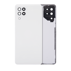 Back Cover Glass With Camera Lens For Samsung Galaxy A22 4G (A225 / 2021) (Aftermarket Plus) (White)