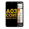 LCD Assembly With Frame For Samsung Galaxy A03 Core (A032 / 2021) (Refurbished) (Black)