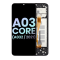 LCD Assembly With Frame For Samsung Galaxy A03 Core (A032 / 2021) (Service Pack) (Black)