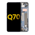 LCD Assembly With Frame For LG Q70 (Refurbished) (Mirror Black)