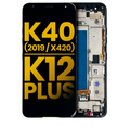 LCD Assembly With Frame For LG K40 (2019 / X420) / K12 Plus (Refurbished) (Gray)
