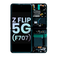Inner OLED Assembly With Frame For Samsung Galaxy Z Flip 5G (F707) (Service Pack) (Mystic Gray)