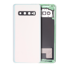 Back Cover Glass With Camera Lens For Samsung Galaxy S10 (Service Pack) (Prism White)