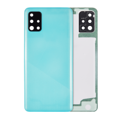 Back Cover Glass With Camera Lens For Samsung Galaxy A51 5G (A516 / 2020) (Service Pack) (Blue)