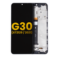 LCD Assembly With Frame For Motorola Moto G30 (XT2129 / 2021) (Refurbished) (Phantom Black)
