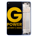 LCD Assembly With Frame For Motorola Moto G Power (XT2117 / 2021) (Refurbished) (Blue)