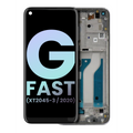 LCD Assembly With Frame For Motorola Moto G Fast (XT2045-3 / 2020) (Genuine OEM) (Pearl White)