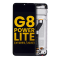 LCD Assembly With Frame For Motorola Moto G8 Power Lite (XT2055 / 2020) (Refurbished) (Black)