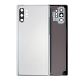 Back Cover Glass With Camera Lens For Samsung Galaxy Note 10 Plus / 5G (No Logo) (Aftermarket Plus) (Aura Glow / Silver)